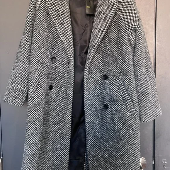 Maje Gabyne Double Breasted Long Twill Coat Size 36 - Picture 2 of 6